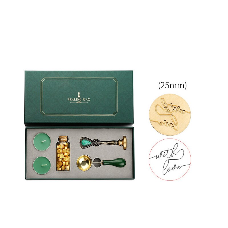 Sealing Wax Stamp Set Wedding Invitation Card Envelope Sealing wax Thank You Letter Wax Dipping Pot Decoration Crafts Making Too: 02
