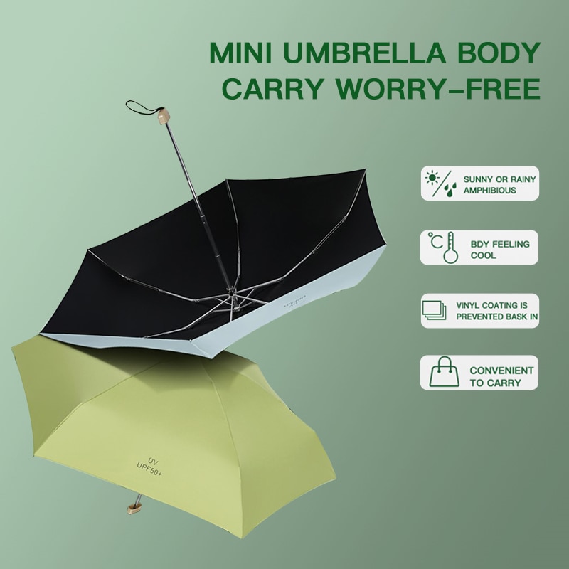 Ultra Licht Kleine Stijlvolle Opvouwbare Paraplu Mini Parasol Uv-bescherming En Waterdichte Draagbare Reizen Paraplu Huishoudelijke Benodigdheden