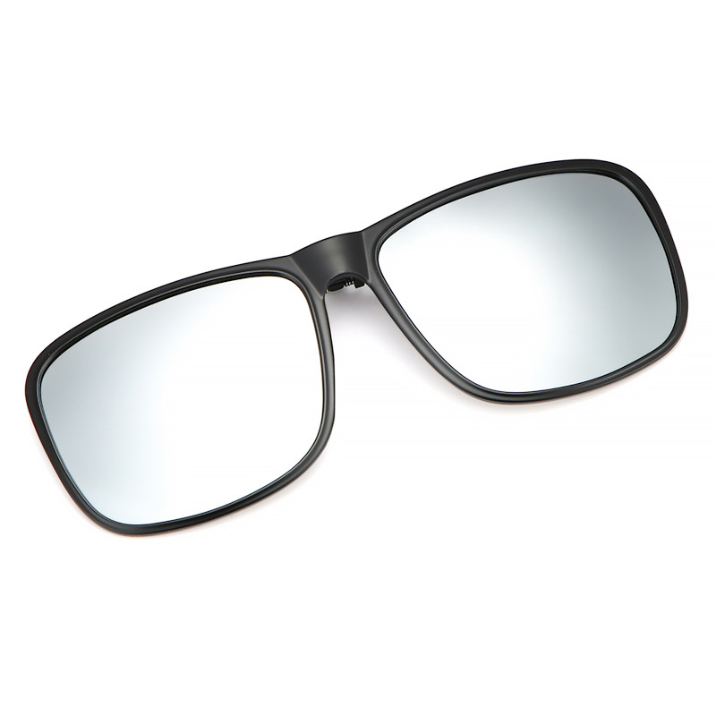 Polarized Clip Sunglasses Square Myopia Glasses Clip Driving Fishing Outdoor Cycling Night Vision Clip-on Goggles Eyeglasses: green