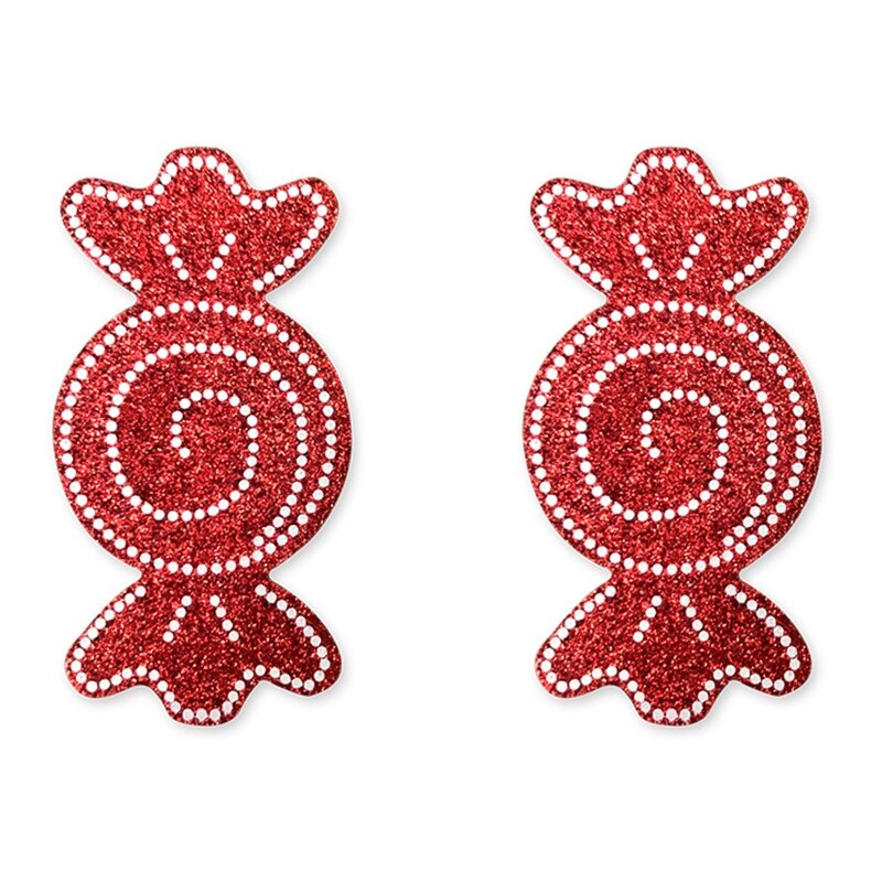 Cache-mamelon à paillettes pour femmes, autocollants de noël, dessin animé, flocons de neige, autocollants pour seins jetables, soutien-gorge adhésif Invisible: 2