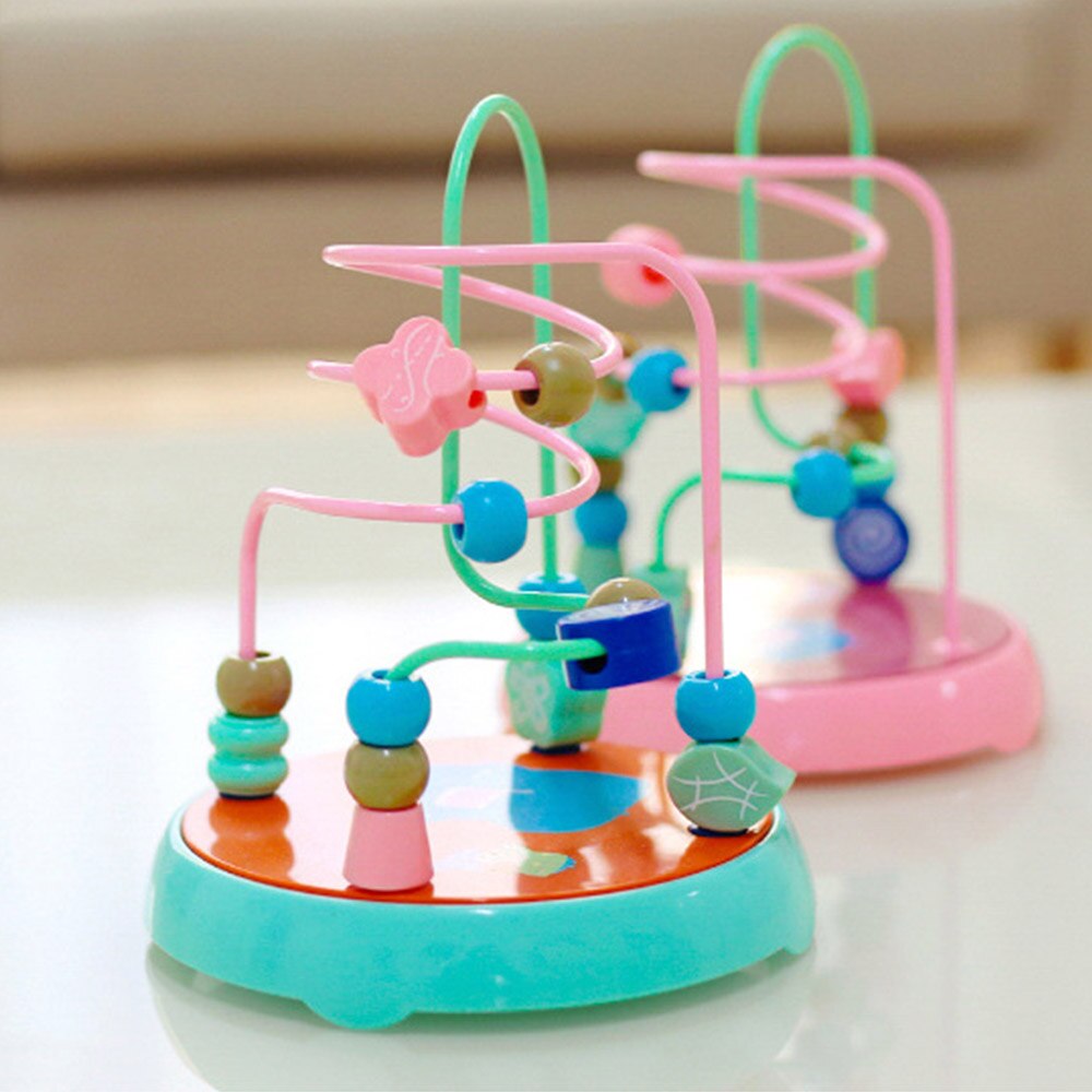 Børn mini farverige rutsjebane glidende perler labyrint matematik legetøj børn uddannelsesmæssige legetøjsperler tidlige uddannelsesmæssige legetøj