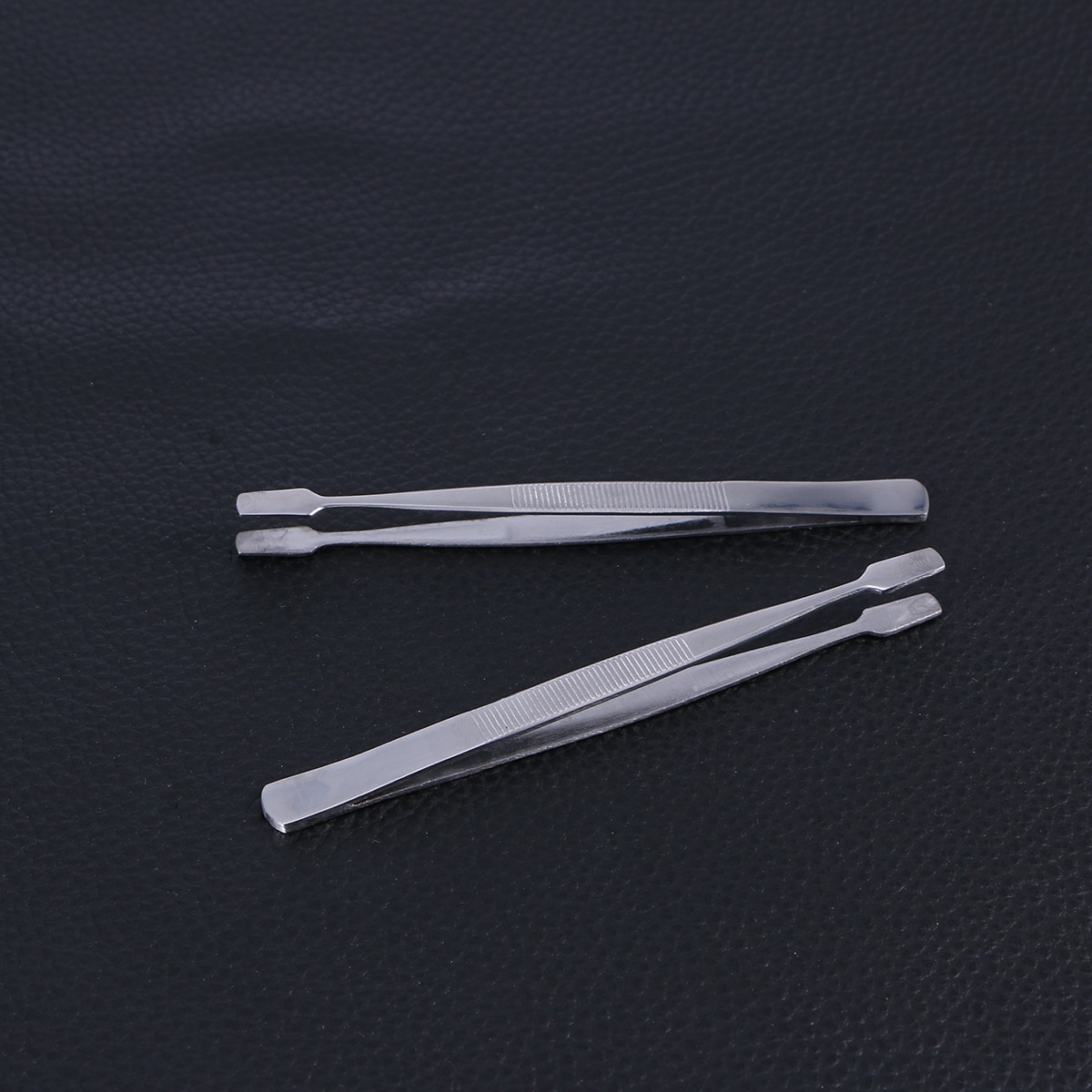 2 pièces pince à épiler philatélie timbres outils de collection (argent)