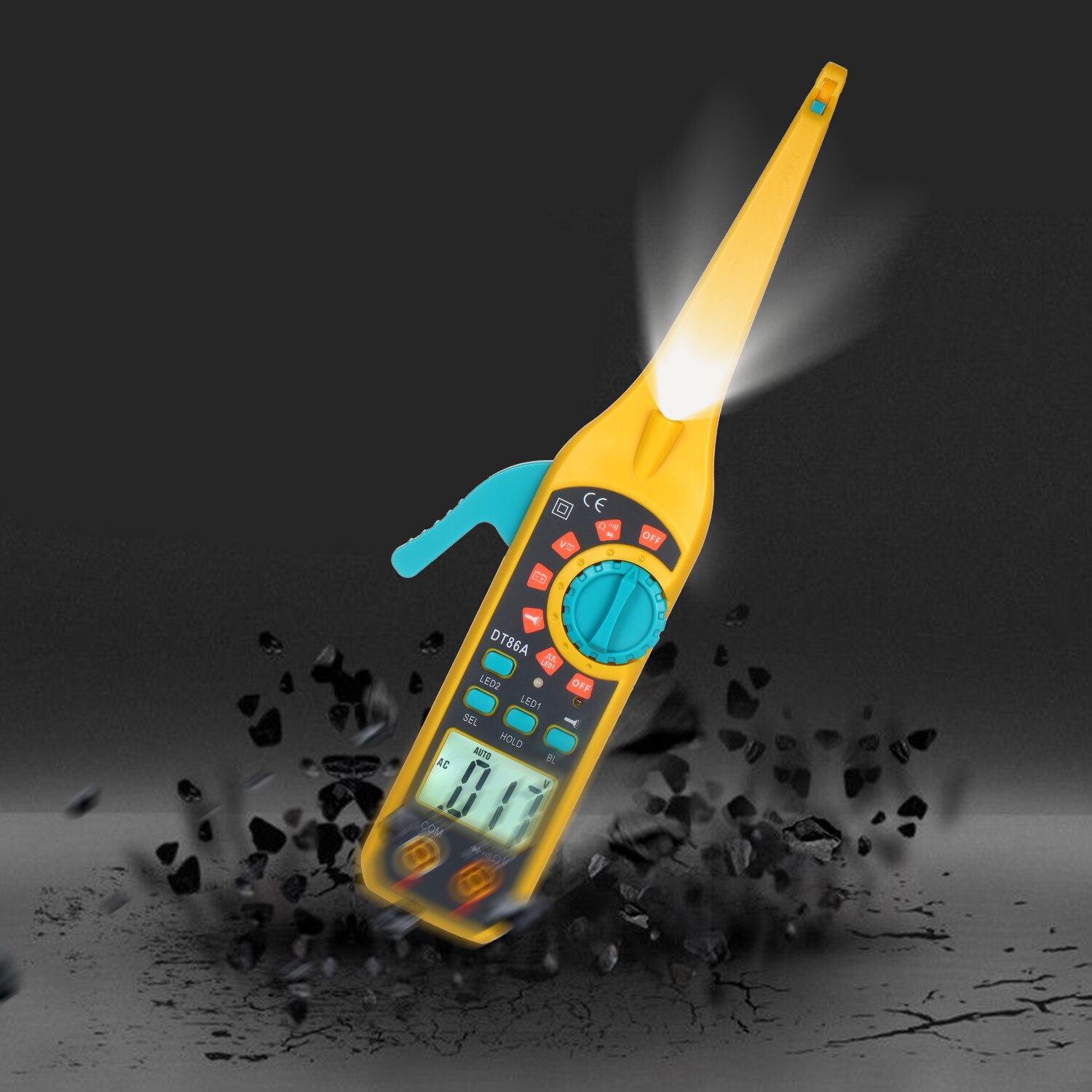 Testeur de Circuit automobile LCD numérique, Instrument de détection de Circuit automobile avec LED, outil de diagnostic électrique pour réparation automobile