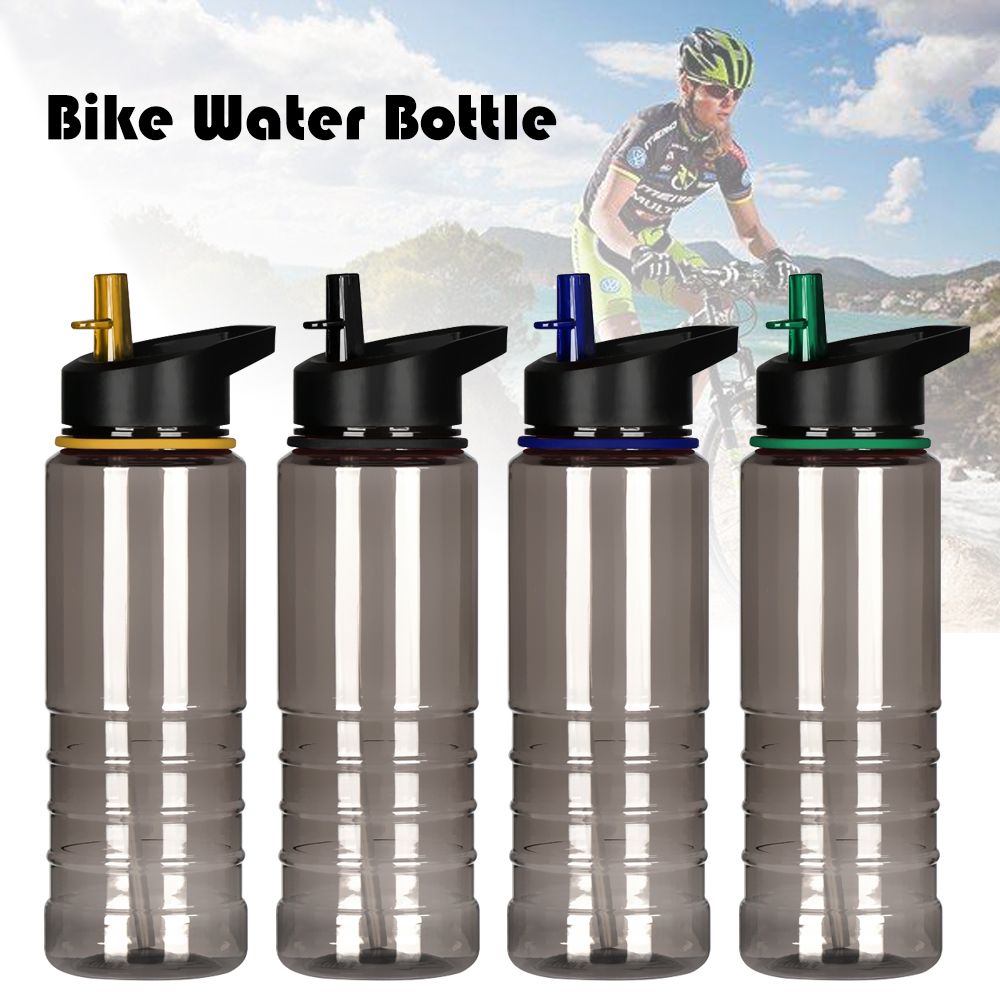 700ML Flip Straw Drink Healthy Water Bottle Cycling Hiking Camping Drink Bottle with Lid Outdoor Portable Bottle