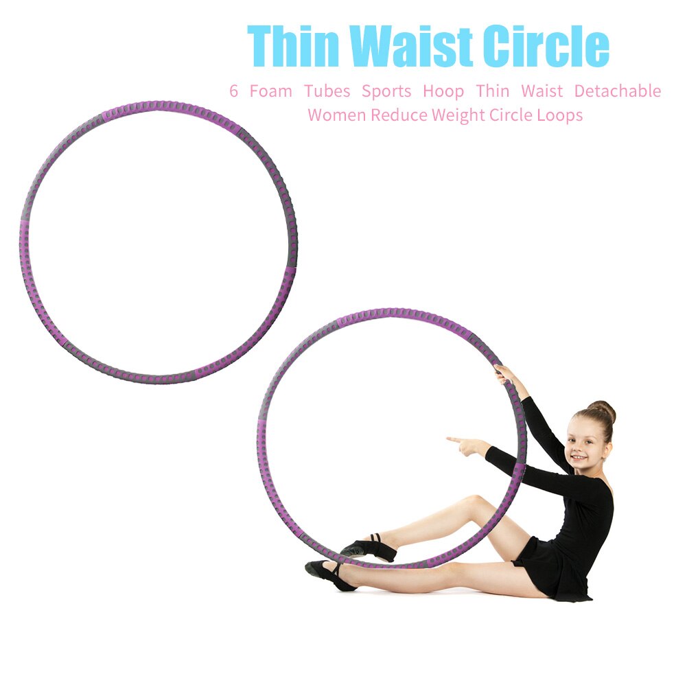 Reduce Weight Circle Loops Thin Waist Detachable Women 6 Foam Tubes Sports Hoop Working-out Comfortable Decoration