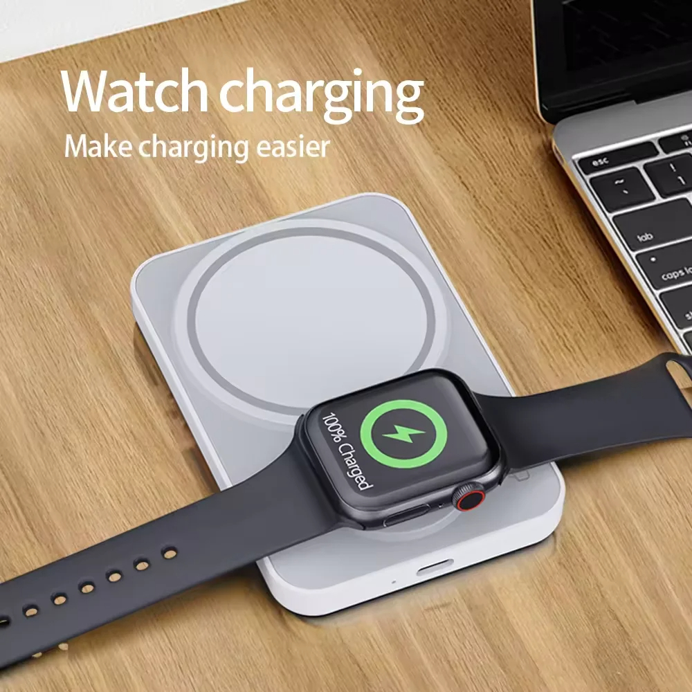 3-In-1 Magnetic Powerbank For Iphone Airpods Apple Watch Wireless Charger Portable External Battery Macsafe Power Bank