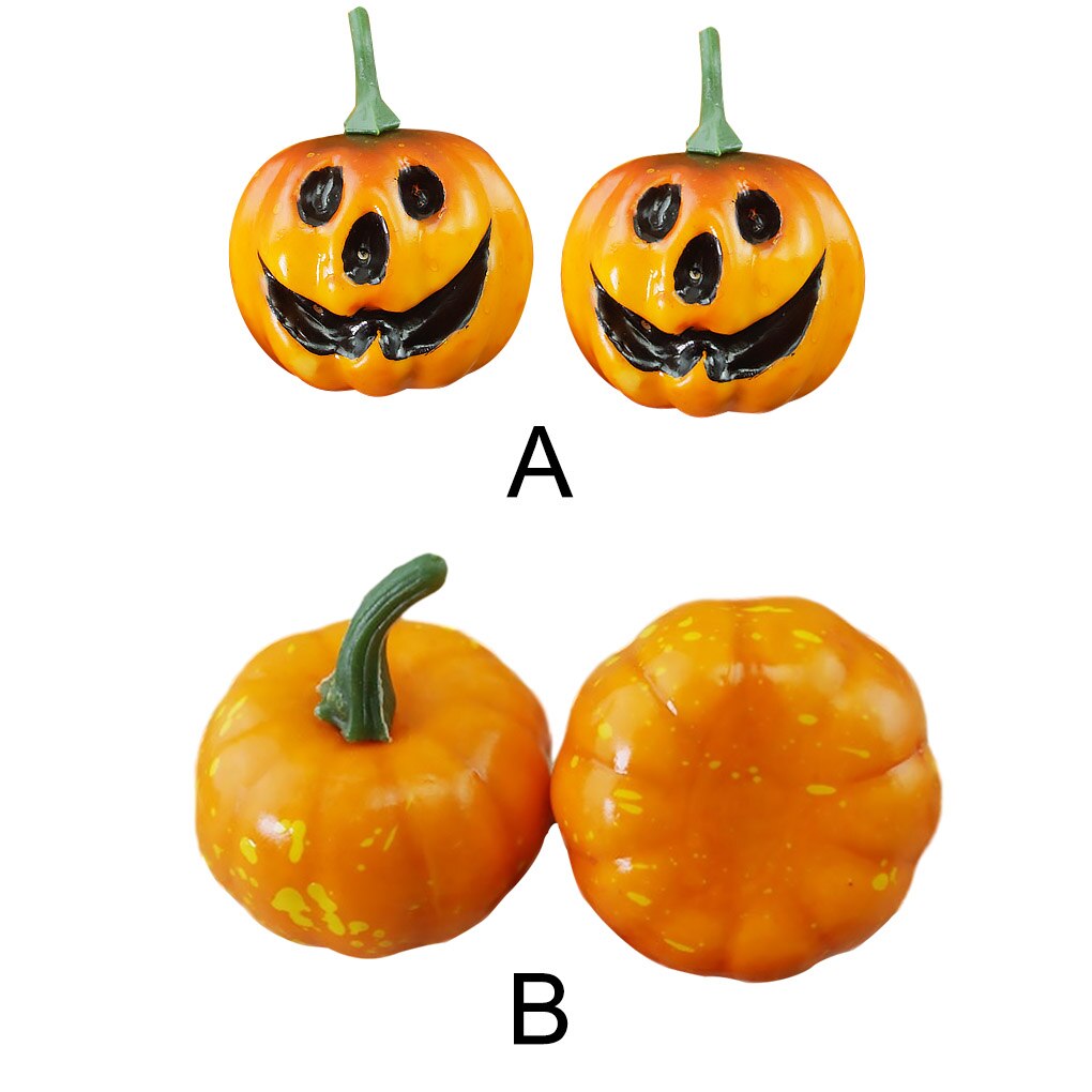 16pcs Artificial Pumpkin Foam Simulated Cute Mini Pumpkin Festival Halloween Party Garden Table Decor Ornament Craft Photo Prop