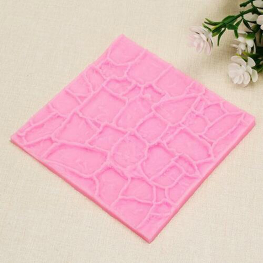 Geplaveide Muur Lijn Graan Vorm Siliconen Afdrukken Textuur Mat Sugarcraft Fondant Mold