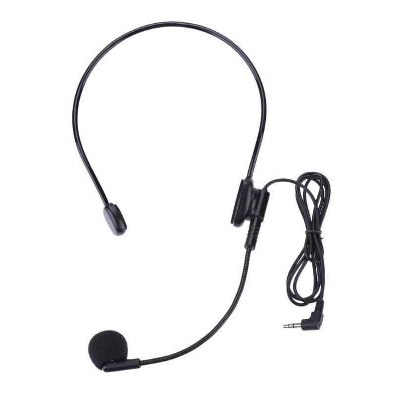 Cable Head-mounted Headset Microphone Flexible Wired Boom Amplifie