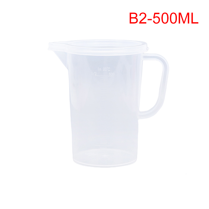 1/10 stücke 20-1000ml Kunststoff Absolvierte Messbecher Flüssigkeit Container Epoxy Harz Silikon, Der Werkzeug Transparent mischen Tasse: 500ml 1pcs