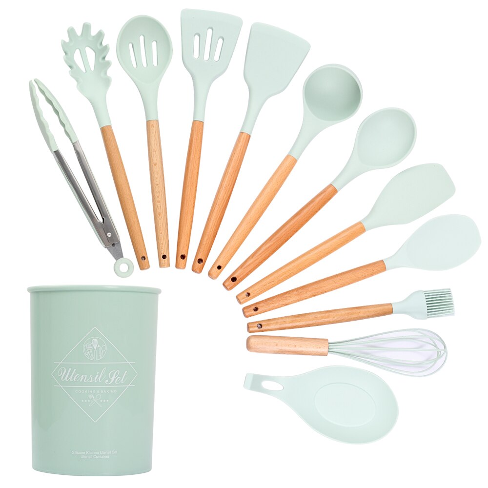 Een Set Siliconen Kookgerei Set Non-stick Spatel S