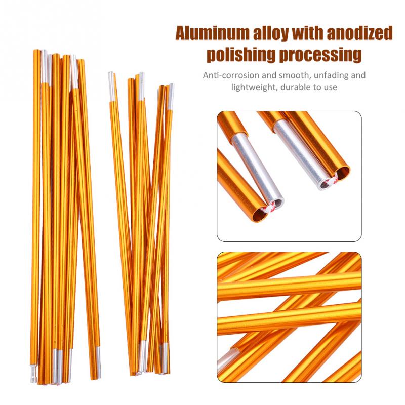 2 pieces/lot 7,9mm tent poles aluminium alloy camping ten poles support frame bars awning tent accessories for outdoor camping hiking
