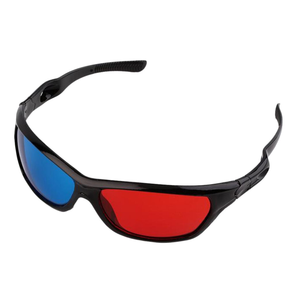 Zwart Frame Rood Blauw 3D Bril Voor Dimensional Anaglyph Movie Game Rood-Blauw