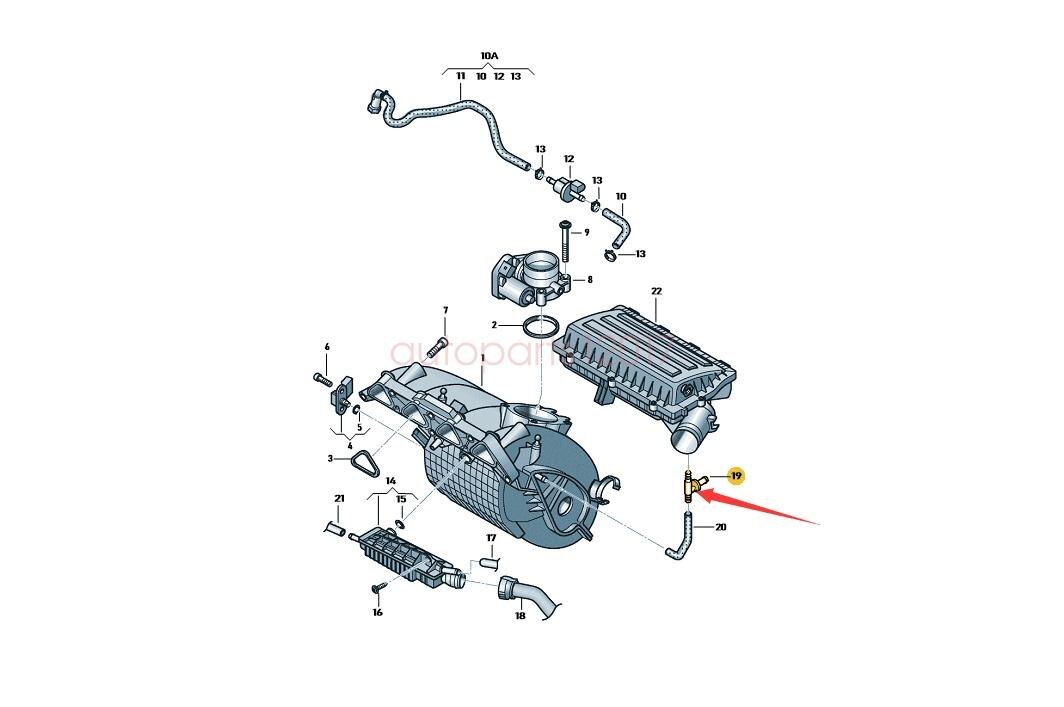 Vacuum Pump For Eos Golf Jetta Passat A3 2.0/3.2L 06B133753D
