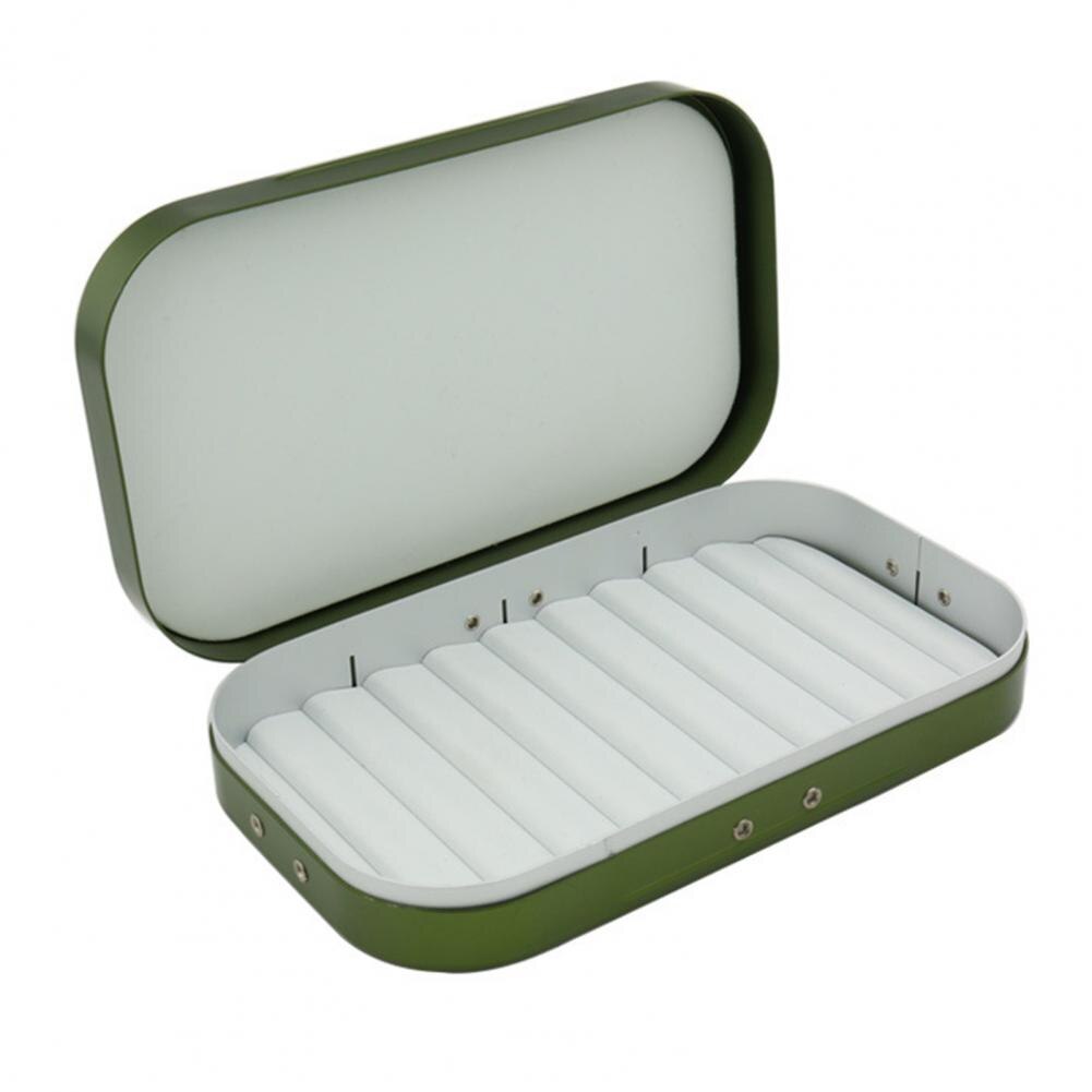 Clamshell Lure Hook Box Easy Using Convenient Fishing Bait Box High Hardness Fishing Tackle Box Sea Fishing Accessory: Dark Green