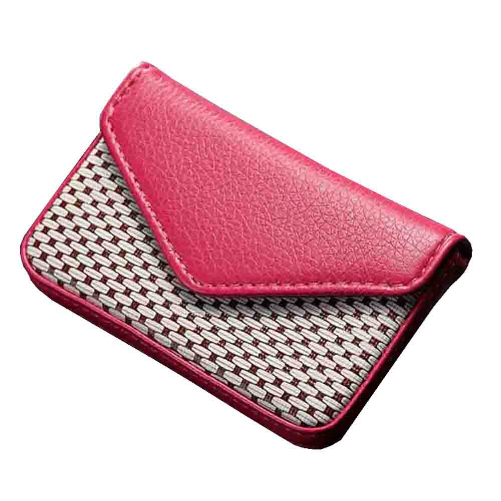 Pu Leer Functie Card Case Visitekaarthouder Mannen Vrouwen Credit Paspoort Card Bag Id Passport Card Wallet Houder: Blauw