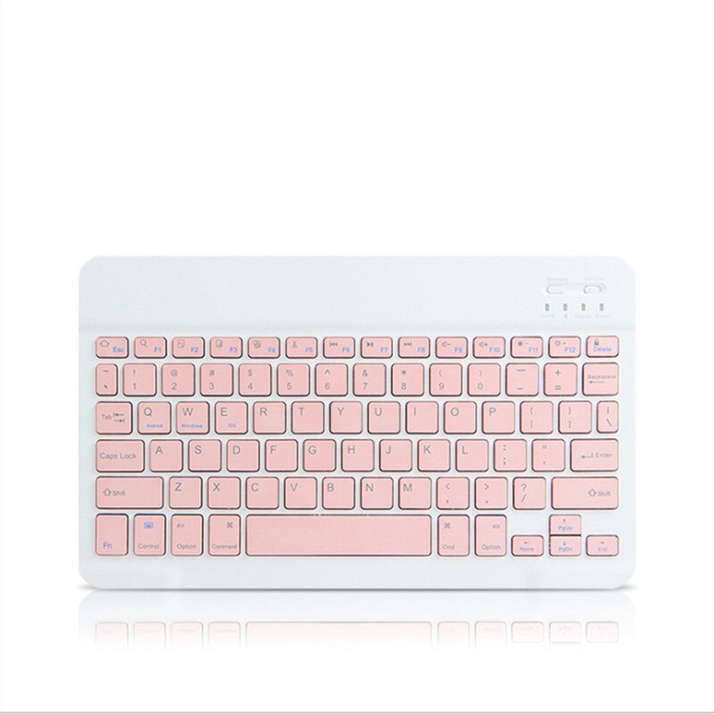Rechargeable Bluetooth-compatible Keyboard for iPad Macbook Samsung Mini Wireless Keyboard For Smartphone Android IOS Windows: XJP032Pink