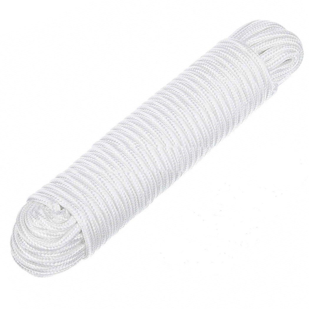 11.5m Rope With HooksNylon Braided Rope 6MM Flagpole Lifting Rope Outdoor Flagpole Accessories Flagpole Hardware