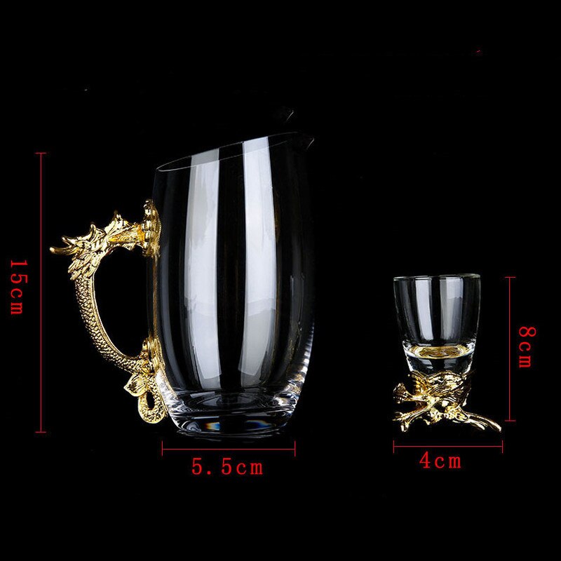 Zodiac wijnglas thuis wijn dispenser drankset chinees glas drinkgerei metalen beestenkop antiek handgemaakt geef een