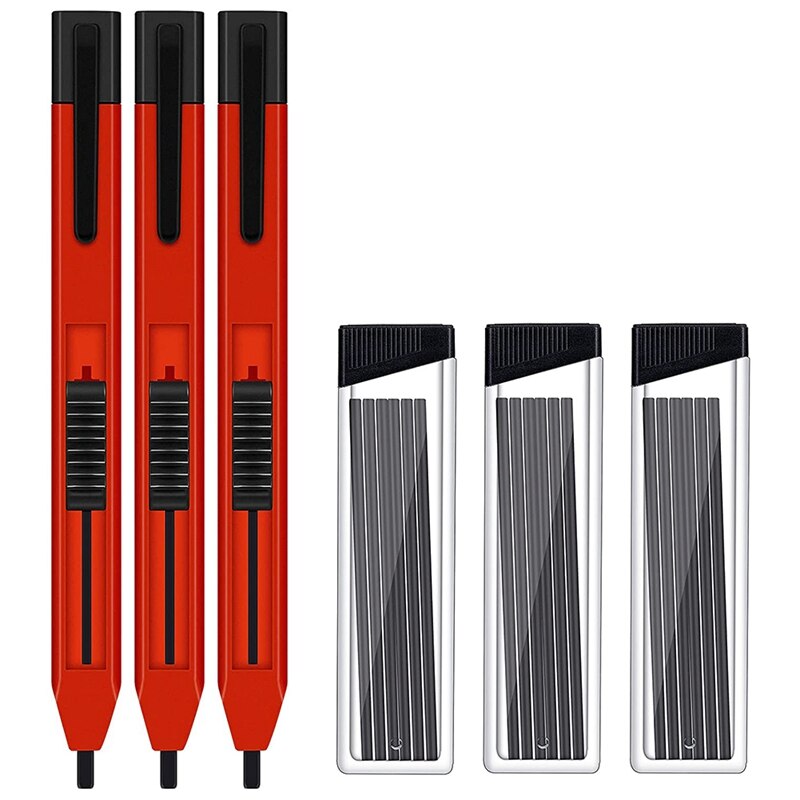 3 Sets Of Mechanical Carpenter'S Pencil Practical Marking Tools, Suitable for Carpenter Painting Carpenter Architect: Default Title