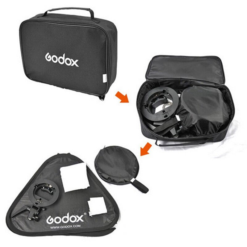 Godox – boîte à lumière de Studio Photo professionnelle 80x80cm, diffuseur + support de type S, support Bowens + Kit de sac pour lampe Flash d&#39;appareil Photo