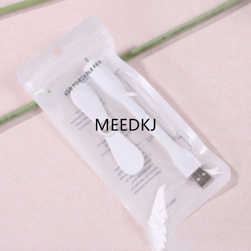 5-- farve bærbar og fleksibel universal usb mini blæser laptop opladning skat desktop mini blæser sendt til uafhængig emballage: Hvid