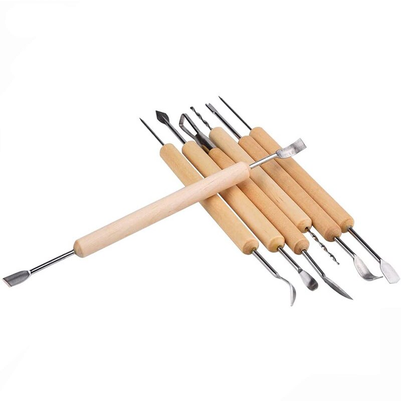 Clay Sculpting Kit Sculpt Smoothing Wax Carving Pottery Ceramic Tools Polymer Shapers Modeling Carved Tool