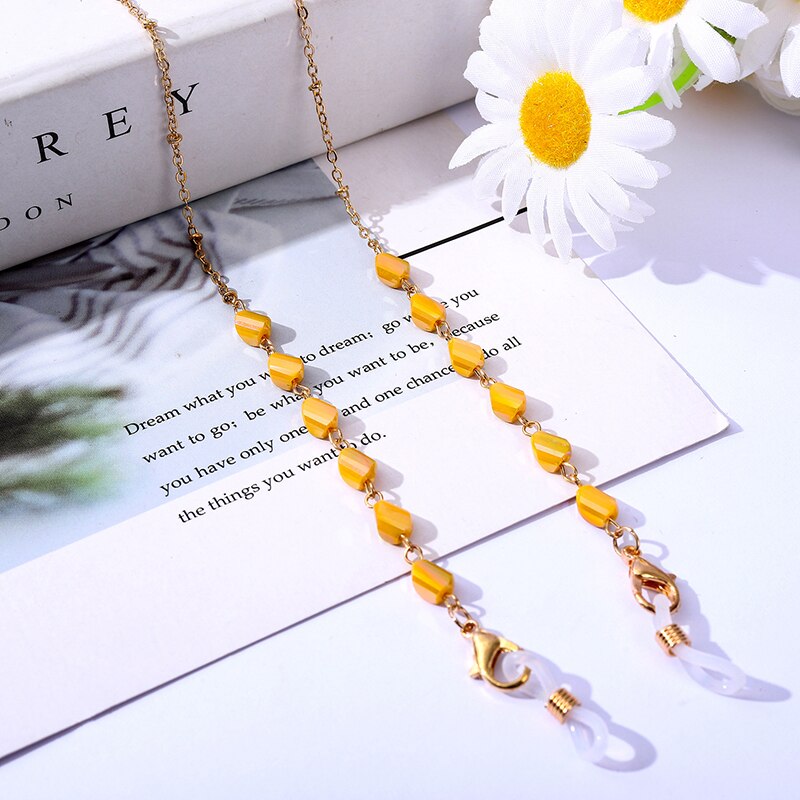 neue Kristall Perlen Ketten Für Maske Masking Sonnenbrille Gläser Perle Kette Brillen Brillen Lanyard: 10
