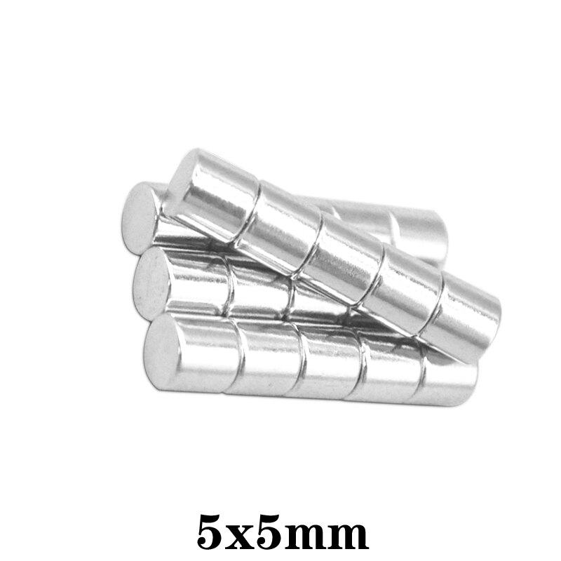 20 ~ 500 stücke 5x5mm Super Starke Neodym Magnet 5mm x 5mm Leistungsstarke Rabatt Magneten 5x5mm dauerhaft Kleine Runde Magnet blatt 5*5mm