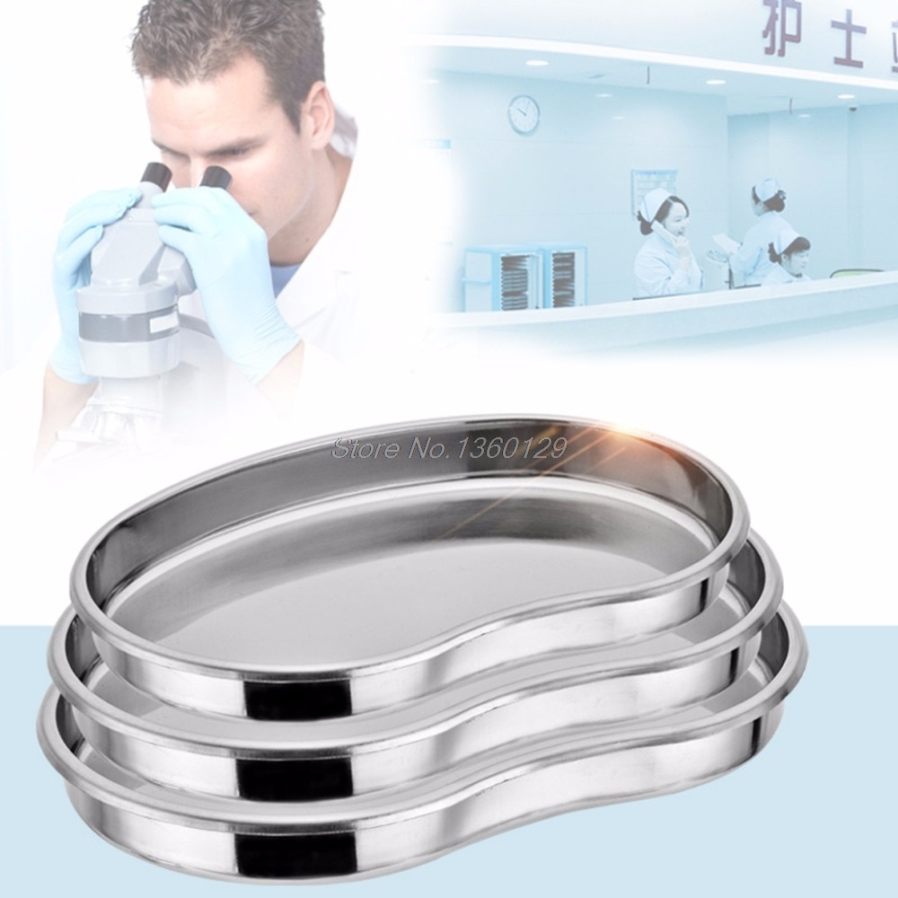 Stainless Steel Kidney Form Tray Bowl - Medical Dental Instrument, 18x11x2mm, For Procedures & Organization