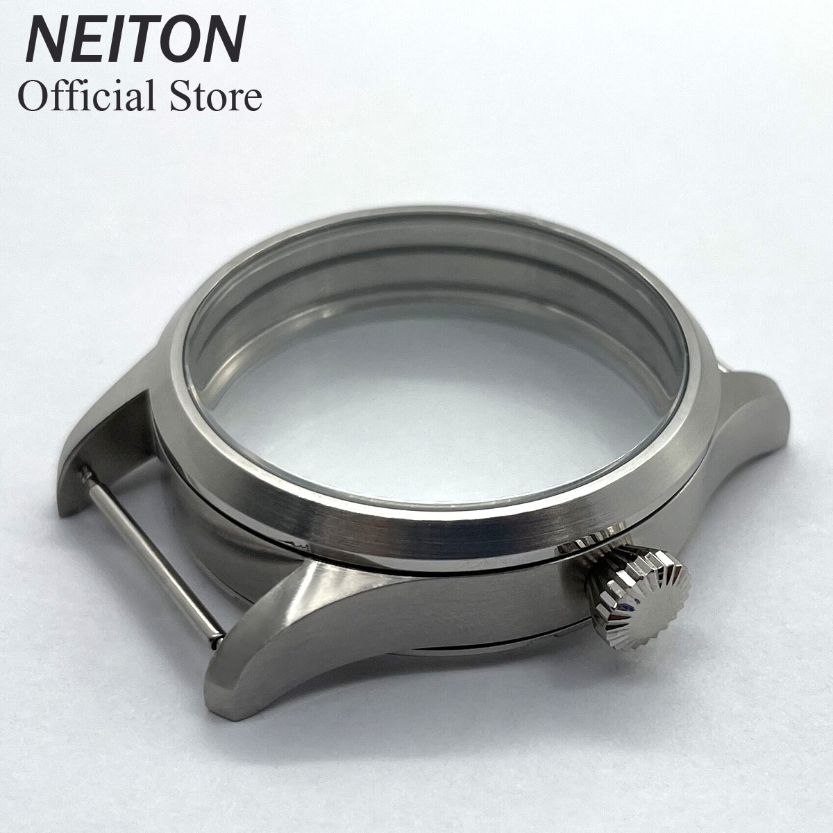 NEITON 42mm Manual Watch Case See-through Back Sapphire Glass Fit ETA 6497 6498 ST3600 3602 Bronzed/PVD Black: 2 / Mineral glass