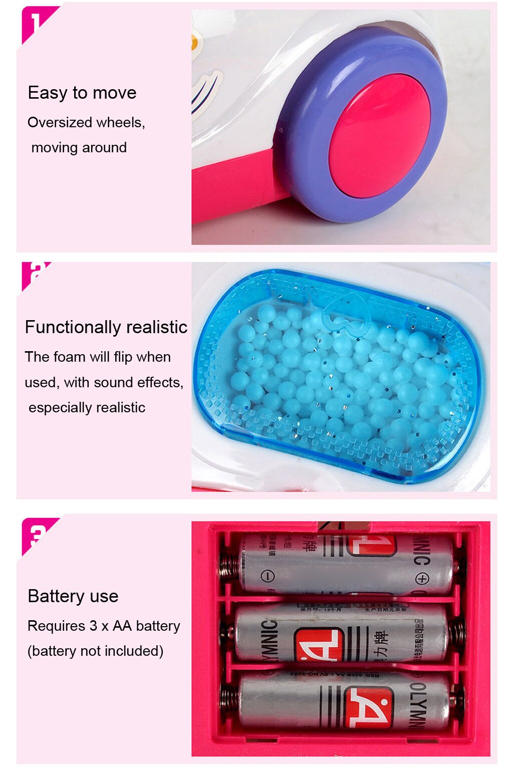 Elektrisk støvsuger til børn sjovt realistisk legetøj med lys lyd bærbar leg hjemmeapparat xmas