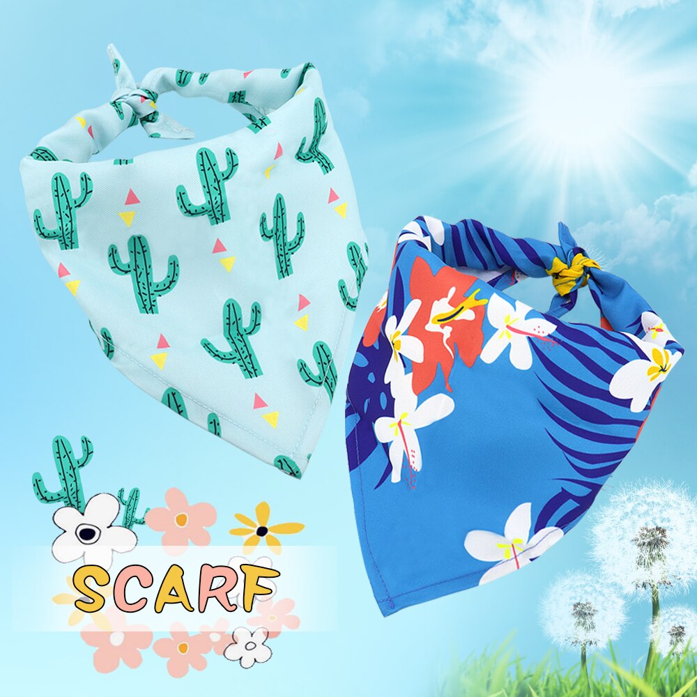 Foulard Bandana imprimé mignon pour chien, en coton doux, collier pour chat, Bandanas lavables pour petits et moyens chiens chats accessoires pour chiens