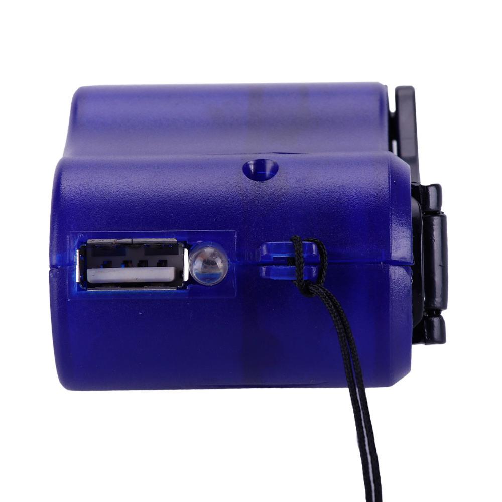 Hand-Winding Charger With The Interface Of USB Hand Crank Charger Generator Manual Mobile Emergency Phone Charger #277540: Blue