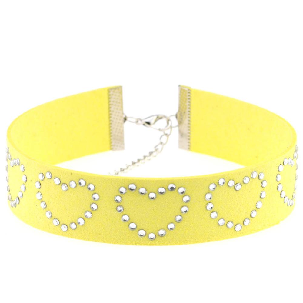 Goth Kleding Harajuku Hart Choker Ketting Liefhebbers Zwart Roze Vriend Y2k Hals Ketting Voor Vrouwen Sieraden: Staal Kleur