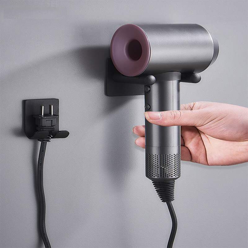 Uchwyt ścienny uchwyt na suszarkę robić włosów metalowa łazienka z darmowym przepychaczem suszarka robić włosów uchwyt półka Dom wieszak na zakupy robić akcesoriów Dyson