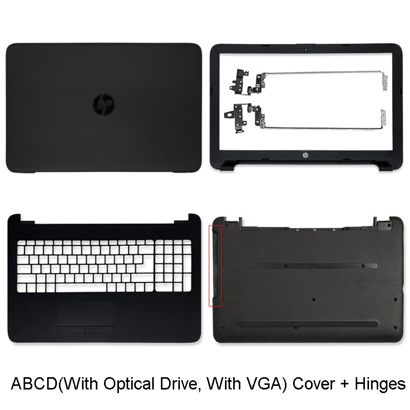 Laptop LCD Back Cover/ Front Bezel/Hinges /Palmrest/Bottom Case For HP 250 G4 G5 255 G4 G5 256 G4 G5 15-AC 15-AF 15-AY Black