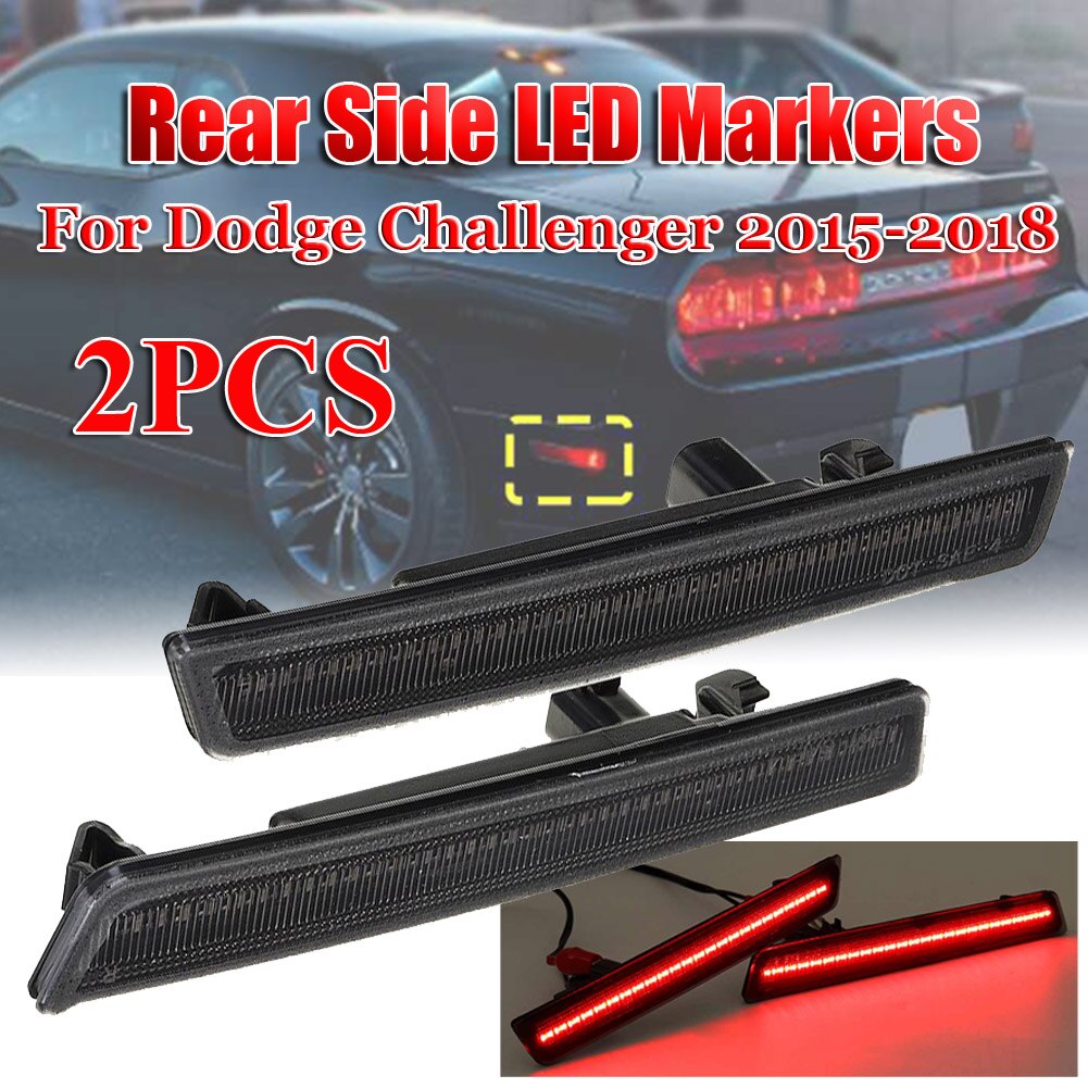 2 Stuks Achter Side Led Markers Amber Licht Voor Dodge Challenger Led