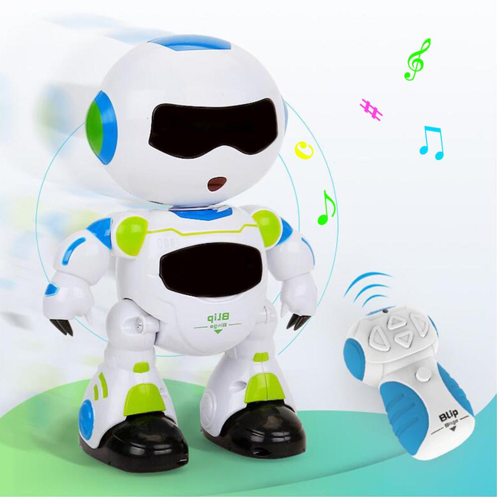 Remote Control Robot Christmas Electronic RC Learning Toddler Intelligent Action Dancing Toys Music Lights Kids Boys Girl