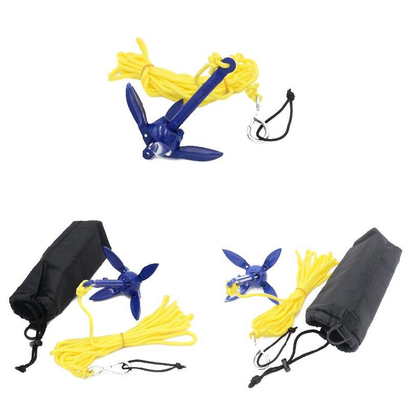 Kit d'ancrage pliable en aluminium avec corde, pour canoë Kayak petit bateau f-best