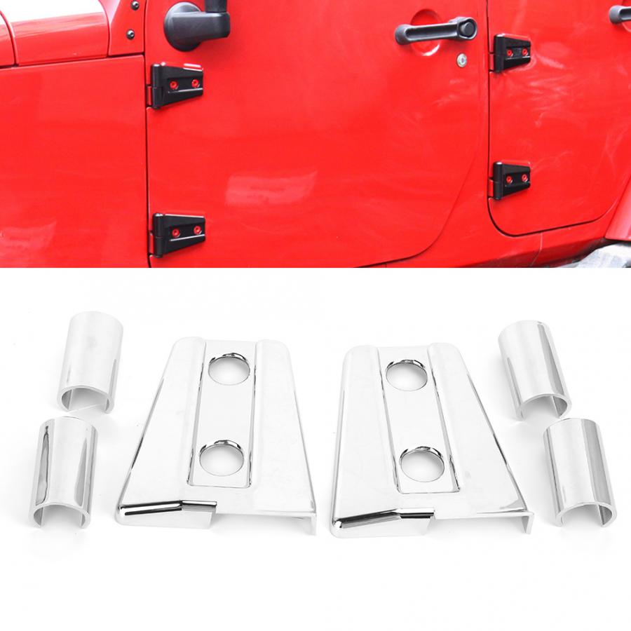 6 stuks autodeur scharnierafdekkingen voor de buitenkant van de jeep wrangler cj tj  jk 2007