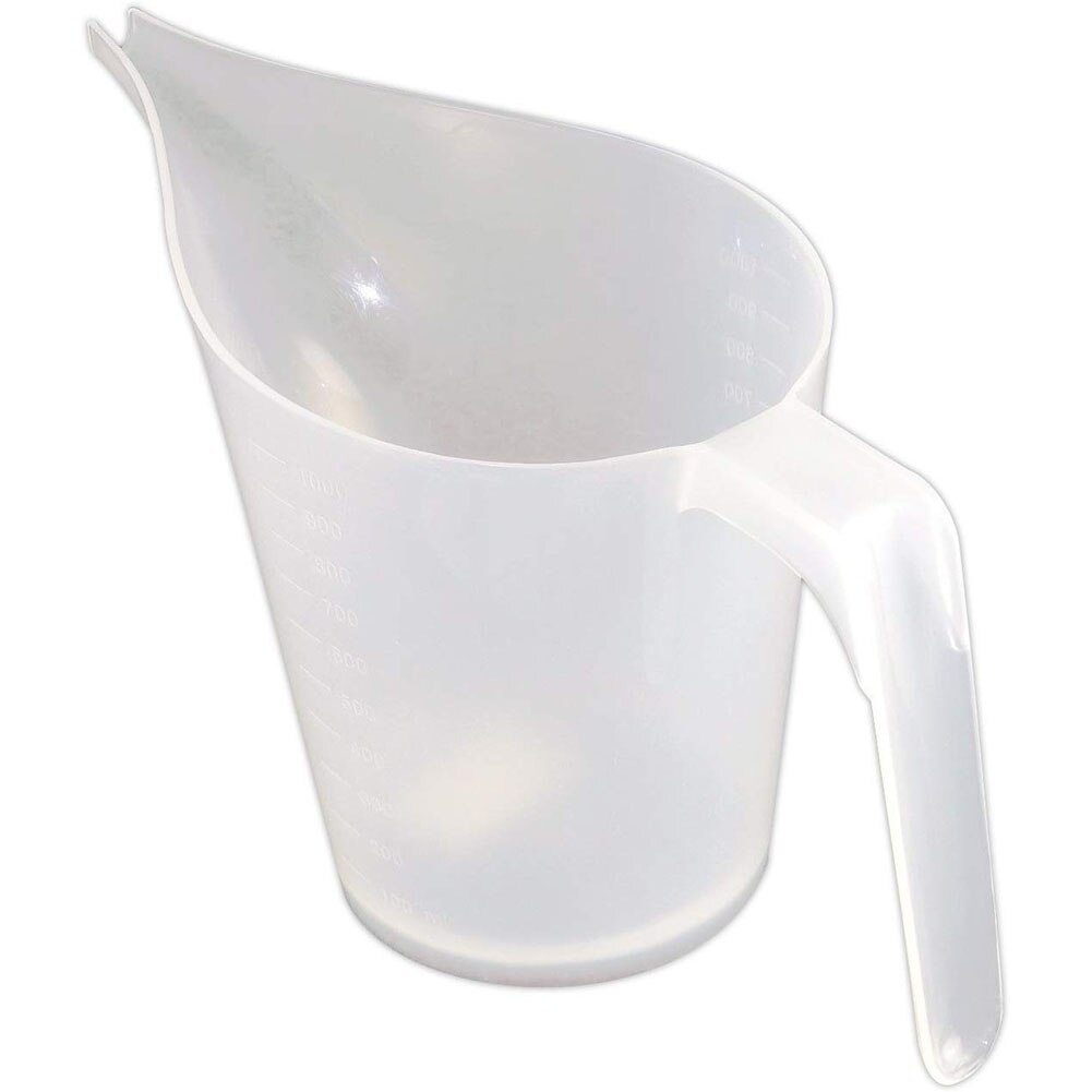 1PCS Plastic 1000ml Funnel Jug Transparent Measuring Cup With Mouth Tip For Jam Batter Syrup