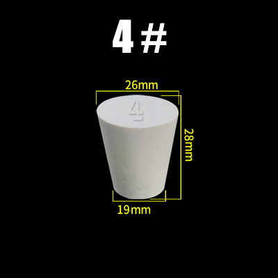 Silicone Rubber Sponge Stopper Hole Plug Lab Flask Test Tube Bottle Glassware Tapered Rubber Plug Bung Stopper: Brown