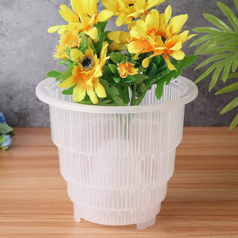Clear Plastic Orchid Pots With Holes Durable Transparent Flower Pot Succulent Plants Fleshy Plant Container Garden Home Decor #1