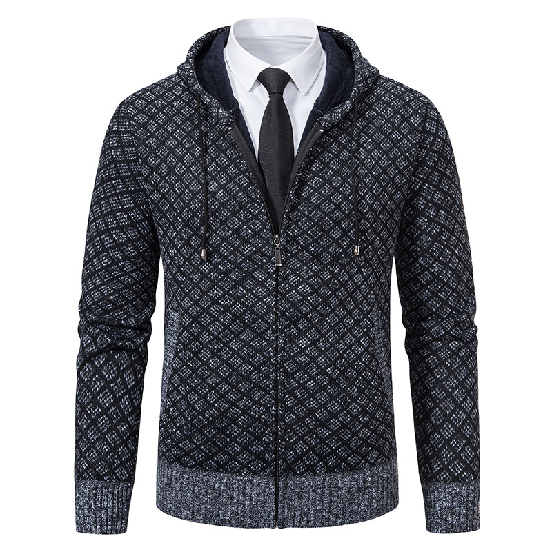 Heren Vest Herfst Winter Trui Pluche Gebreide Kleding Vintage Jas Plaid Hoodies Koreaanse Elegante Man Truien: L / Beige