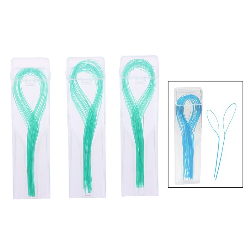 105Pcs/3packs Oral Dental Floss Threader Tooth Floss Holders Between Orthodontic Braces Bridge Dental Oral Clean Toothpick