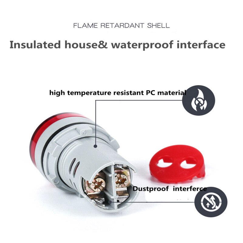 Digital Display Electricity Hertz Meter Frequency Meter Indicator Light AC Meter Red Tester 0-99Hz Green White