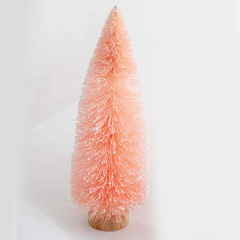Petit arbre de noël rose pour fille, décoration de bureau en forme de cœur