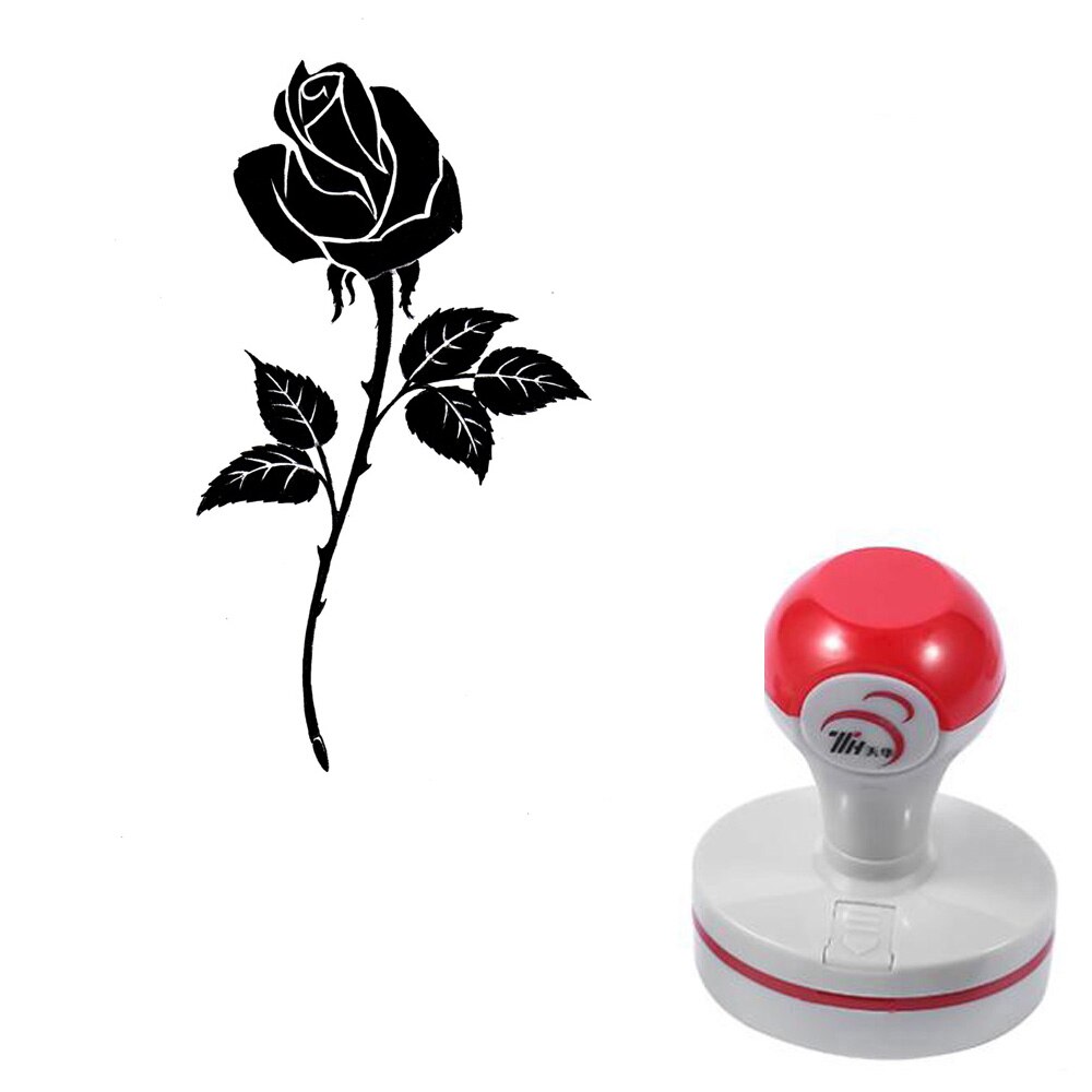 1 PCS Rose Flower Self-Inking Photosensitive Planner Scrapbooking Stamps for Card Making Bullet Journal Art Supplies