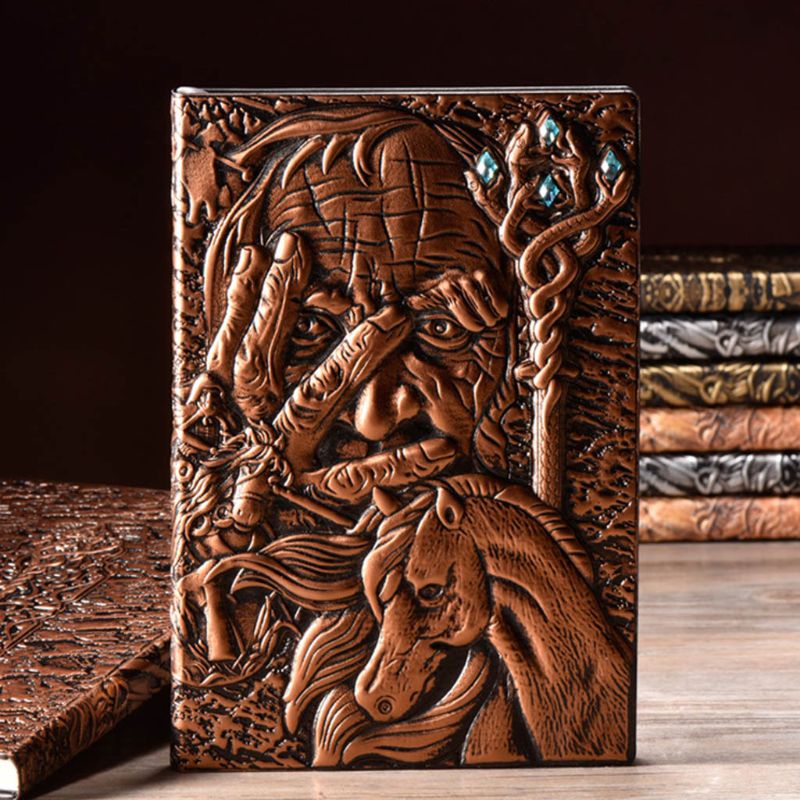 The Magic Embossed A5 Leather Notebook Journal Notepad Travel Diary Planner Book School Office Supplies
